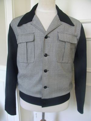 Blouson, USA Modell 1940 Twotone Waffelmuster / Schwarz