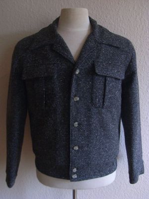 Blouson USA Modell 1940 Fischgrat, Grau / Schwarz meliert