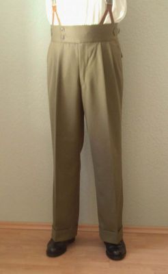 Hochbundhose Modell 1928 Braun - Beige ( Melange )