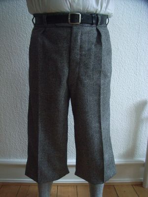 Knickerbockerhose Modell 1938, grober Tweed Pfeffer & Salz. ! Reduziert !