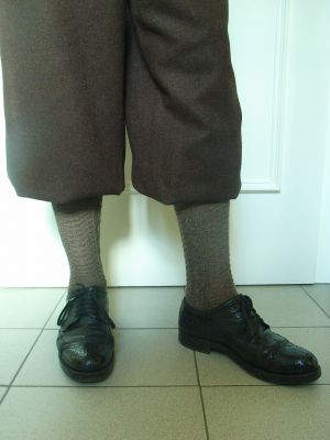 Kniestrumpf fr Knickerbockerhose Modell 1930 Braun