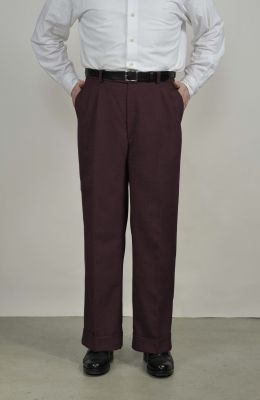 Bundfaltenhose Modell Hepcat 47, Typ 3 Dunkelbraun.