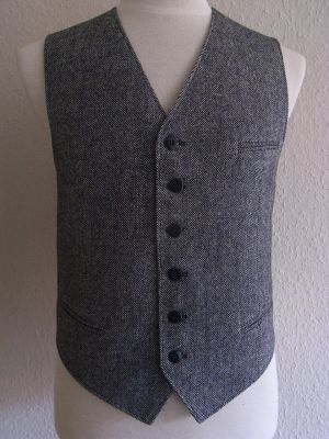 Herren Weste Modell 1938 , Tweed, Pfeffer & Salz. Reduziert.