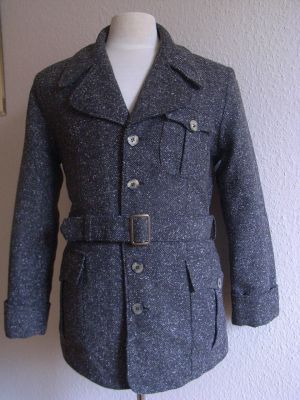 Deutsches Langjacke 1938 Typ 2, grober Fischgrat Braun