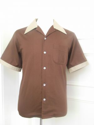 Hollywood Shirt - Mod. Twotone Beige / Braun