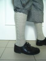 Kniestrumpf fr Knickerbockerhose Modell 1930 Grau