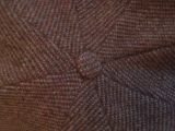 Mütze Modell Hardy Beige Rotbraun melierter Tweed