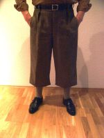 Knickerbockerhose Modell 1938, Fischgrat Braun Schwarz meliert